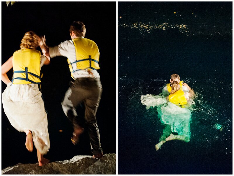 "taking the plunge" after the wedding | handmade North Carolina wedding | Nathan Abplanalp Photography