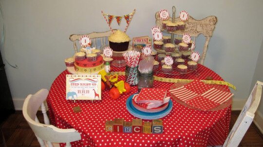a vintage circus birthday party