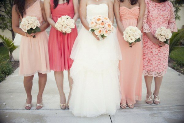 coral anthropologie-inspired wedding by sun and sparrow