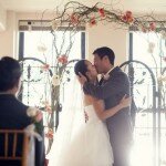 coral anthropologie-inspired wedding by sun and sparrow