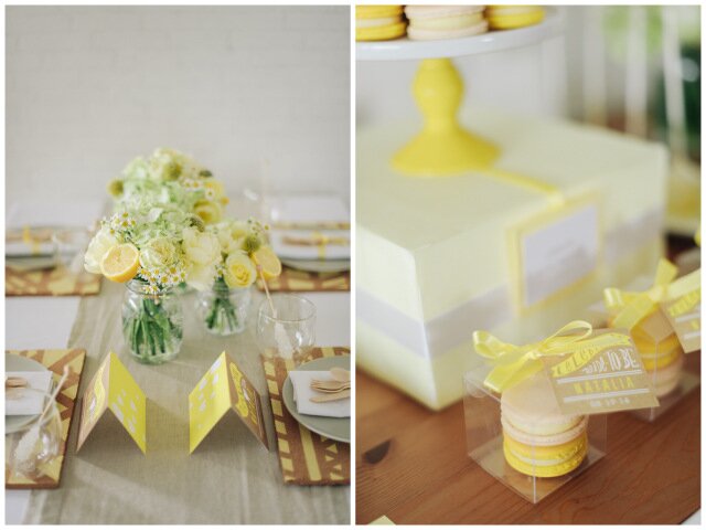 Lemon Yellow Bridal Shower Inspiration | Simply Peachy & Isa Photography