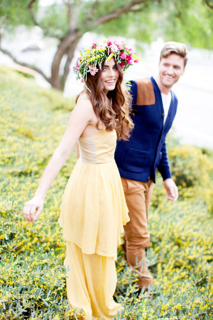 romantic bohemian engagement | Chris & Kristen Photography on Oh Lovely Day