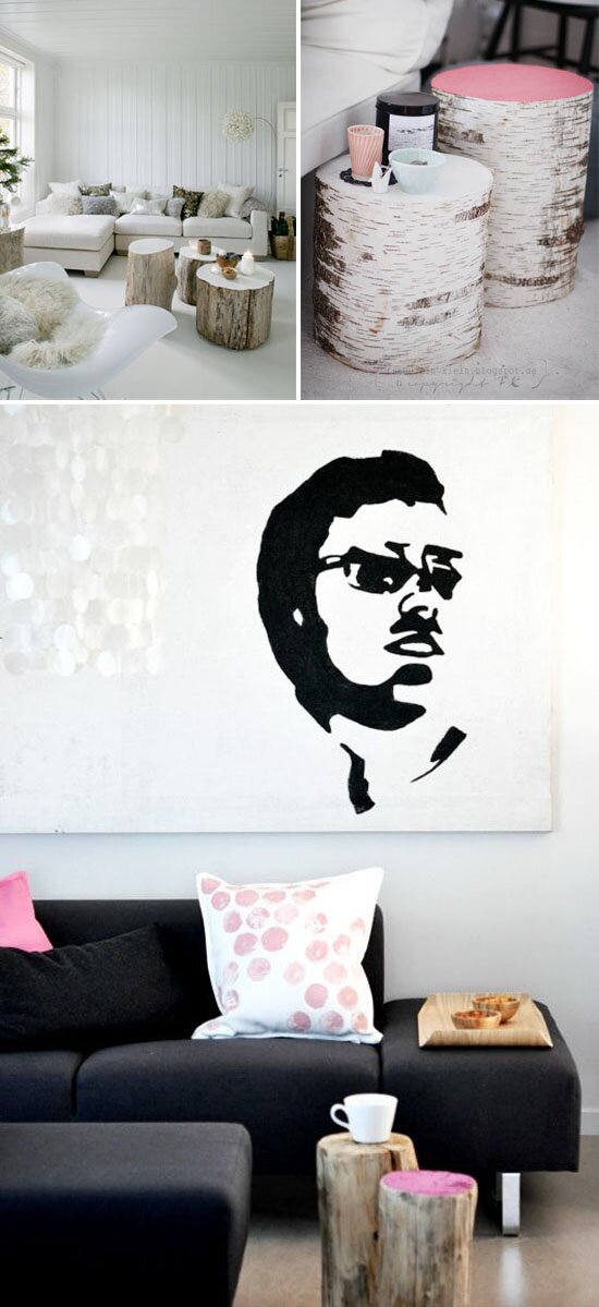 DIY tree stump tables | ohlovelyday.com