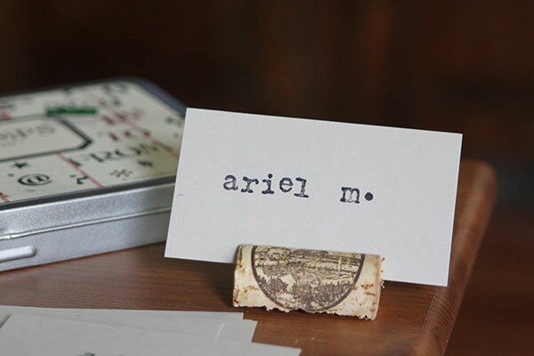 DIY Cork Placecard Holders | Oh Lovely Day