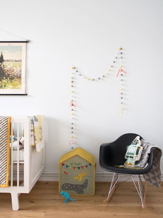 felt balls in interior decor | Oh Lovely Day