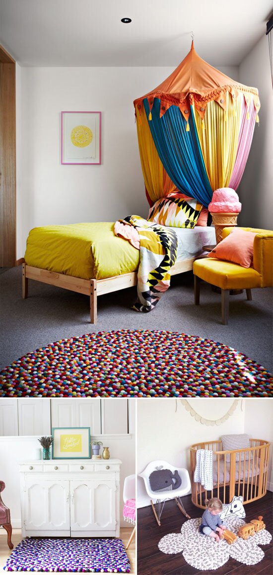 felt balls in interior decor | Oh Lovely Day