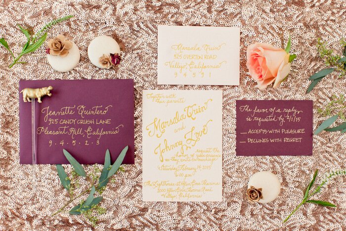 Valentine's Day Marsala Wedding Inspiration | Studio Dizon, Blissful2Be + Candy Crush Shop | Oh Lovely Day