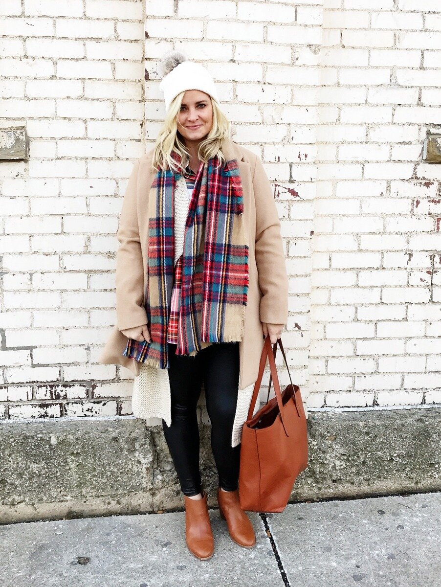 Winter Style: Lots of Layers + Plaid on Plaid #holidaystyle #winterstyle